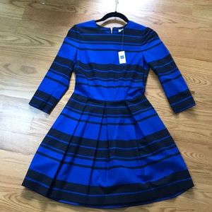 Gap fit and flare stripe dress with pockets
